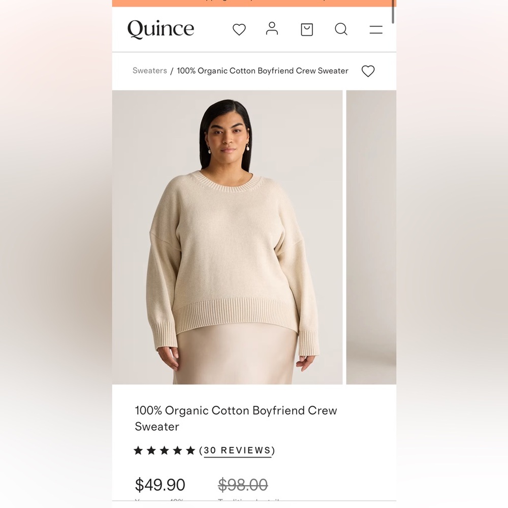 quince cotton boyfriend sweater